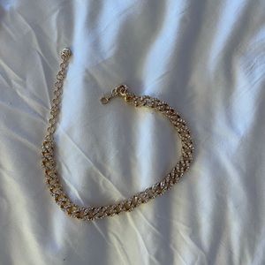 Goldlink glam necklace with bling